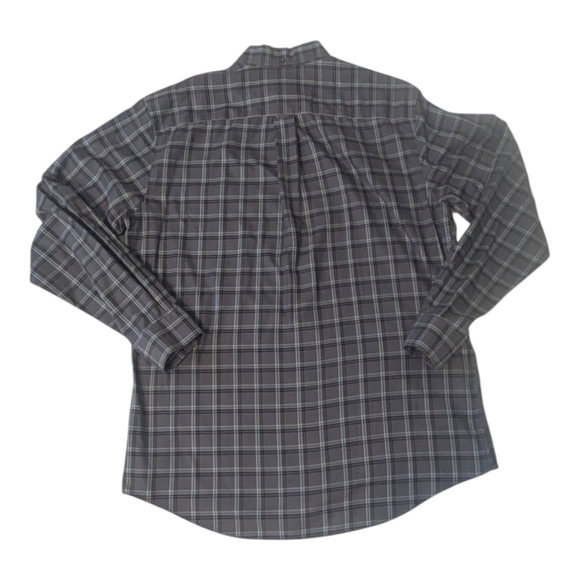 Nordstrom Smart Care Traditional Fit Wrinkle-Free Blue Plaid LS Shirt Men's LT - Picture 8 of 8